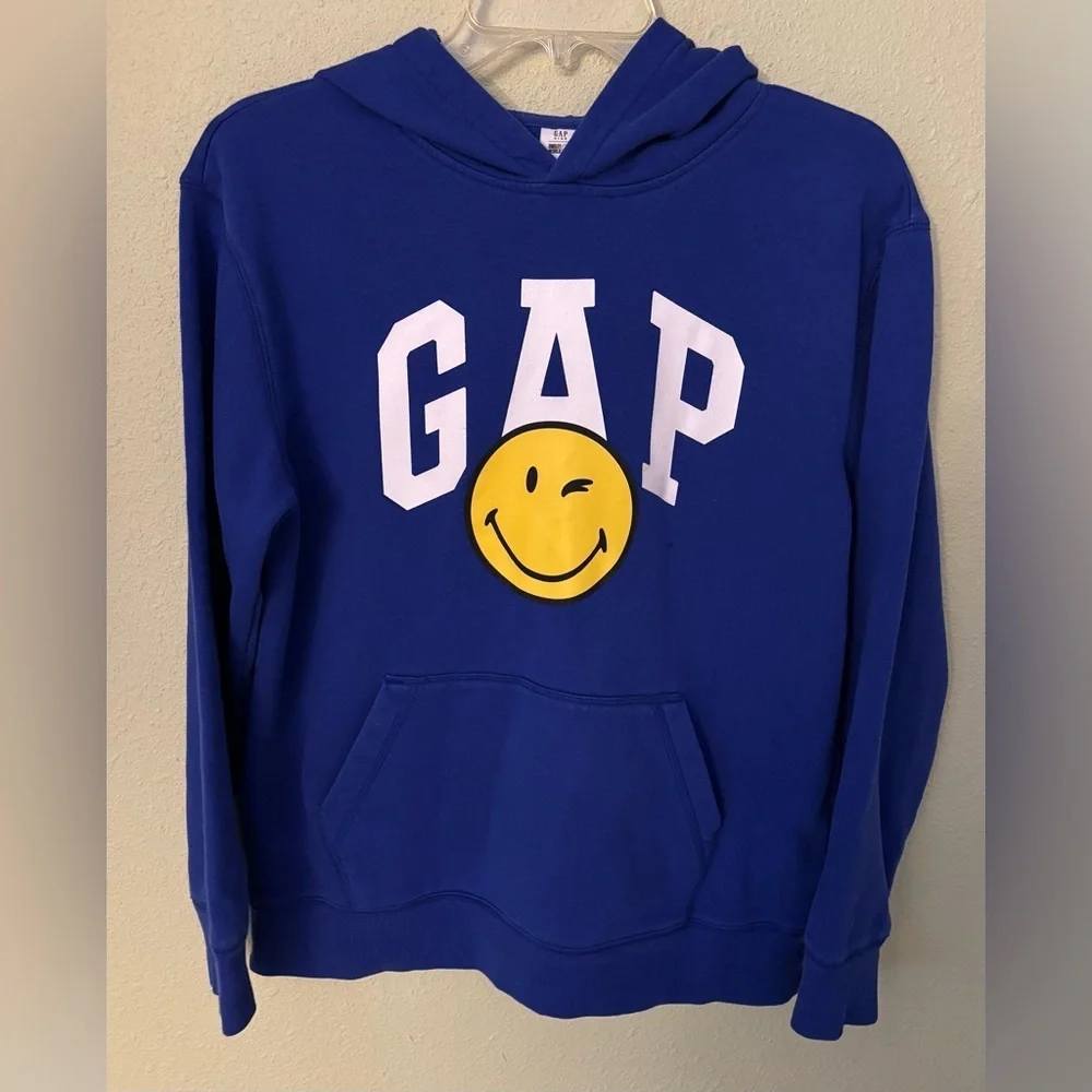 RARE!! Gap x SmileyWorld Blue Hoodie (XXL) + Matching Joggers (XL) Set